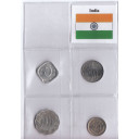 INDIA serie di 4 monete anni misti in buona conservazione
